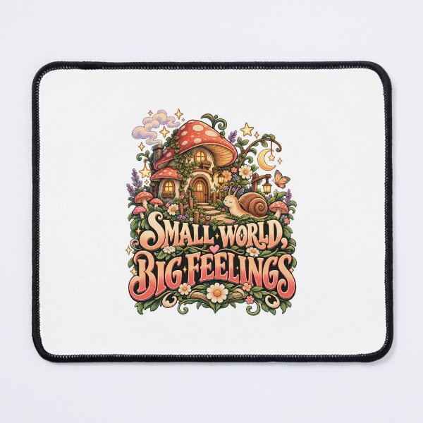 Item preview, Small World, Big Feelings – Whimsical Mushroom Cottage & Snail designed and sold by NarpLTD.