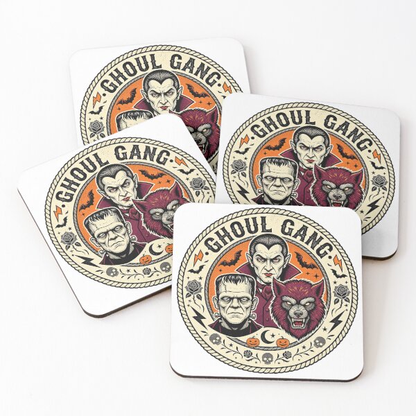 Item preview, Ghoul Gang Vintage Horror Monsters Halloween Emblem designed and sold by Roslet.