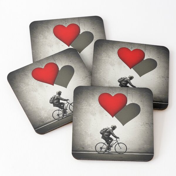 Item preview, Cyclist and Red Heart Love Cycling designed and sold by RICAMTP.