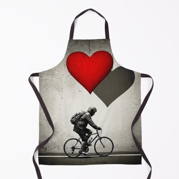 Item preview, Cyclist and Red Heart Love Cycling designed and sold by RICAMTP.