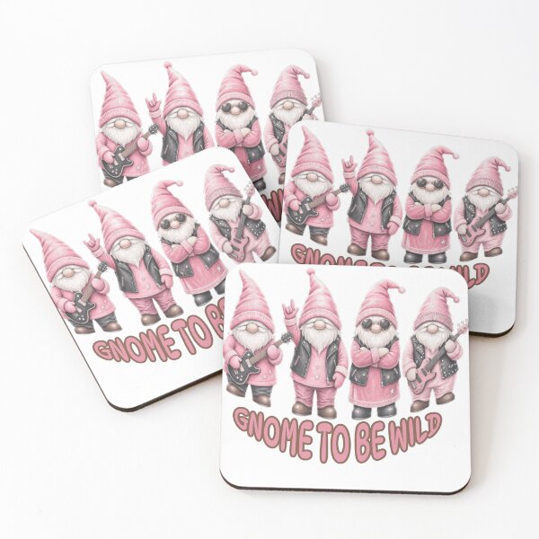 Item preview, Gnome To Be Wild Funny Rocker Gnomes Pink designed and sold by CraftyValley.