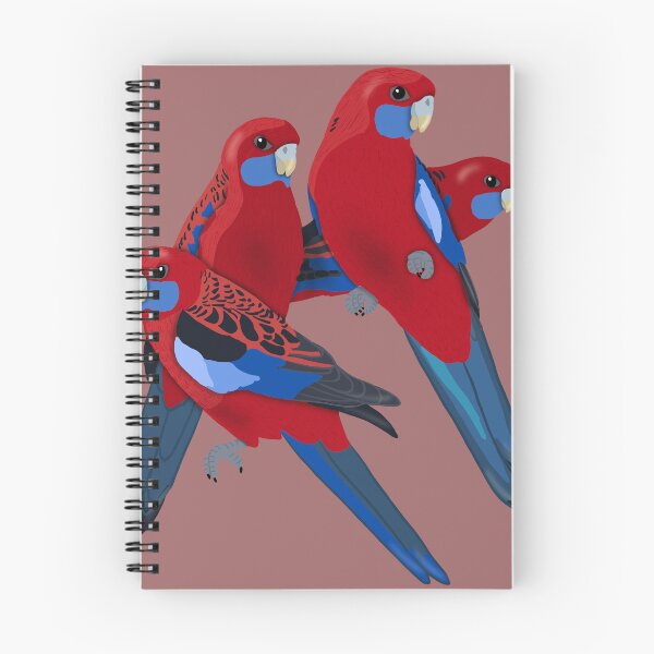 Item preview, Flock of Crimson Rosellas designed and sold by BDBirds.