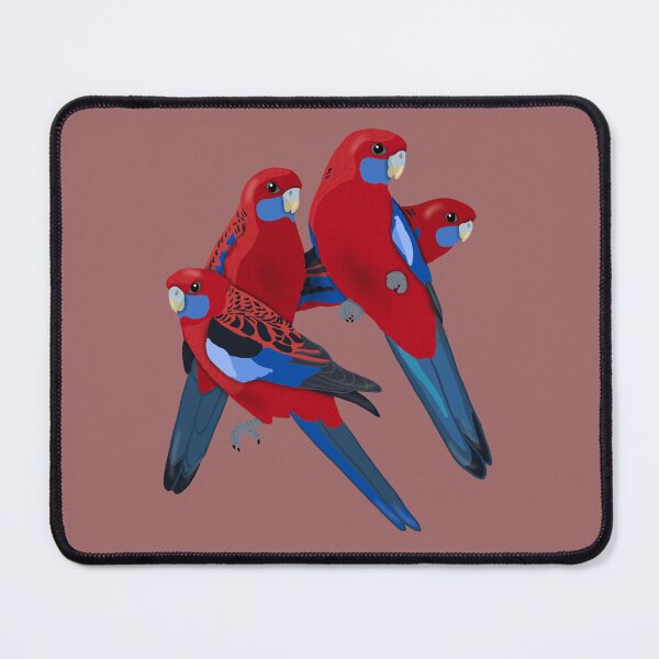 Item preview, Flock of Crimson Rosellas designed and sold by BDBirds.
