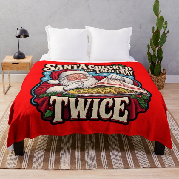 Item preview, Santa revisó la bandeja de tacos dos veces. Frase navideña. Diseño artístico. designed and sold by fantasticdesign.