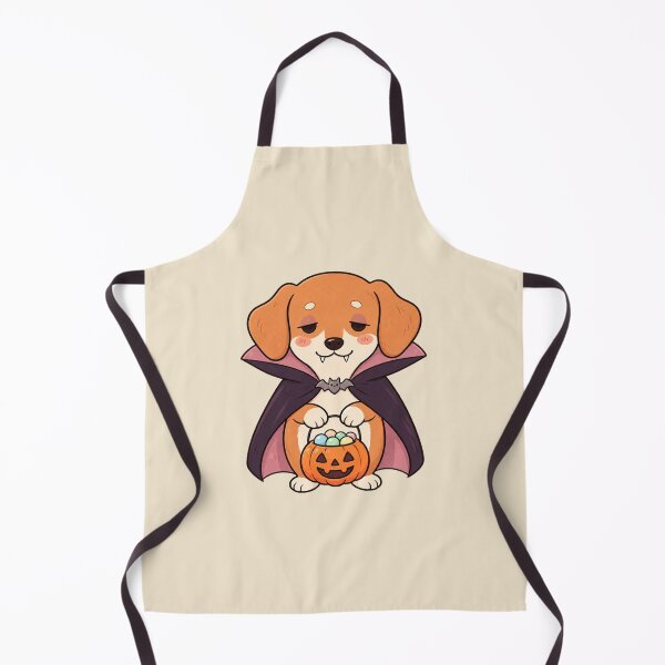 Item preview, Cute Vampire Dog – Halloween Puppy with Pumpkin Candy Bucket designed and sold by MrDev.