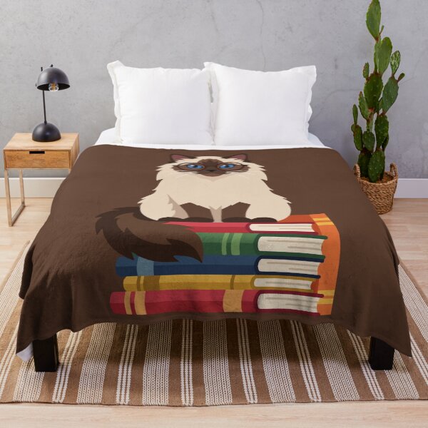 Item preview, Smart Siamese Cat Sitting On Books designed and sold by AIG - Andrei Ilie Graphics.