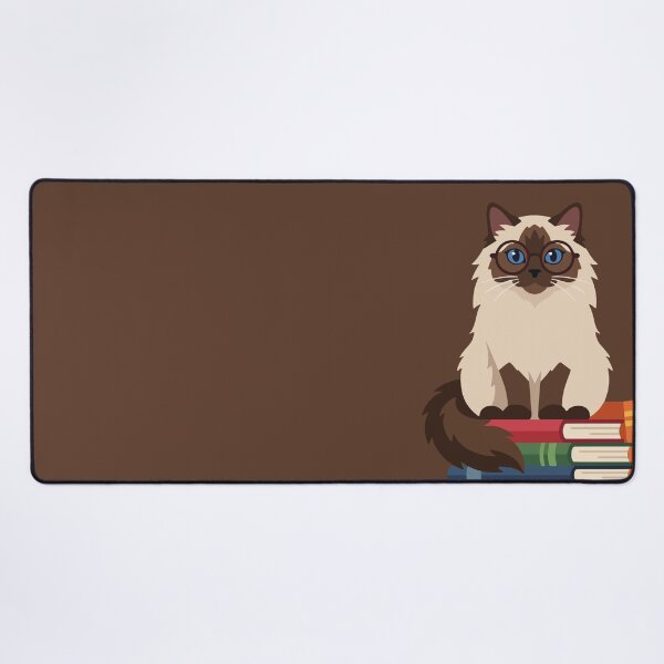 Item preview, Smart Siamese Cat Sitting On Books designed and sold by AIG - Andrei Ilie Graphics.