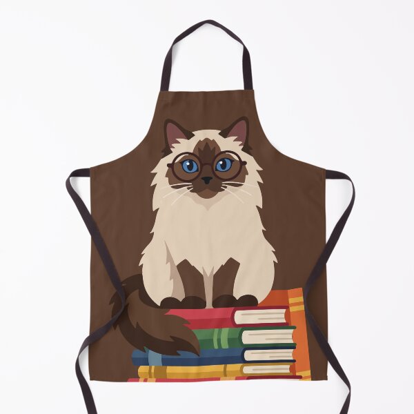 Item preview, Smart Siamese Cat Sitting On Books designed and sold by AIG - Andrei Ilie Graphics.