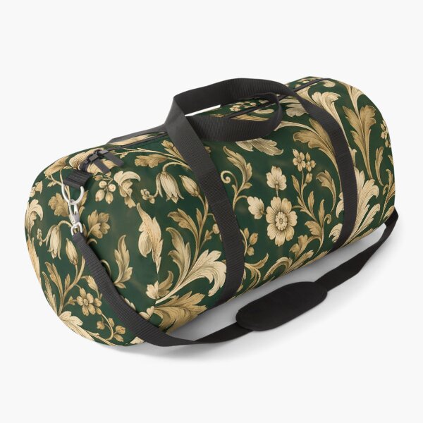 Item preview, Vintage Forest Green Gold Floral Damask Wallpaper Pattern designed and sold by Apex Designs.