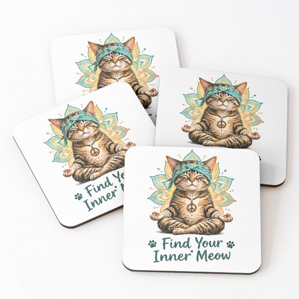 Item preview,    Find Your Inner Meow Meditation retro Design designed and sold by Zen & Whiskers.