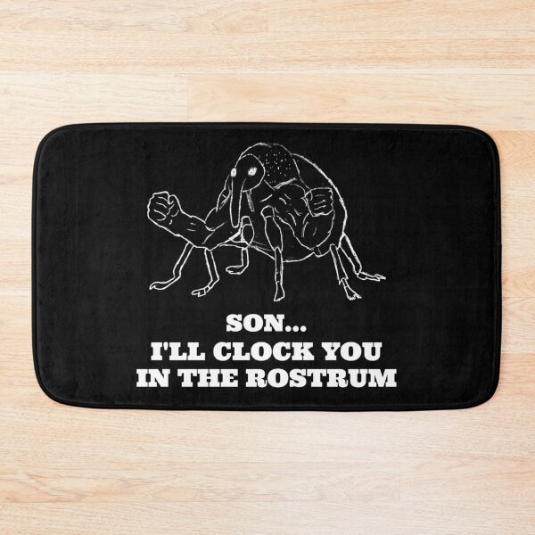 Item preview, Buff Weevil: Son, I’ll Clock You in the Rostrum (Dark-mode) designed and sold by wordworking.