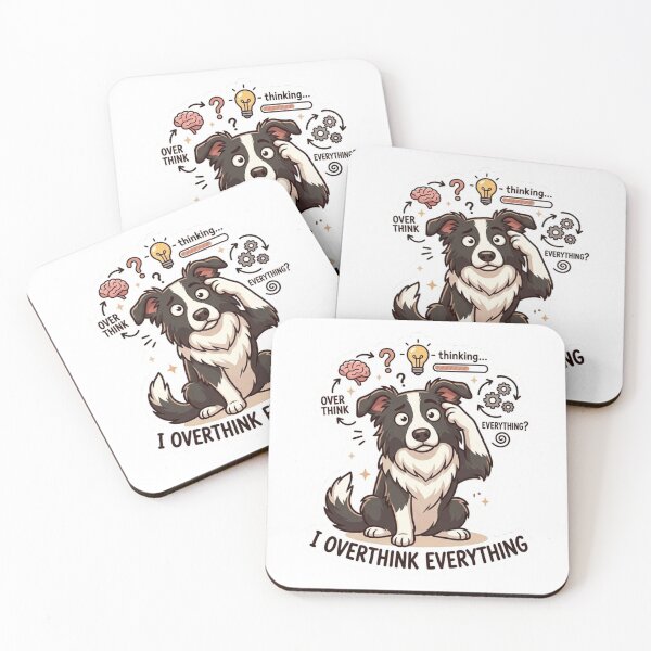 Item preview, Border Collie I Overthink Everything designed and sold by SynKraftThreads.