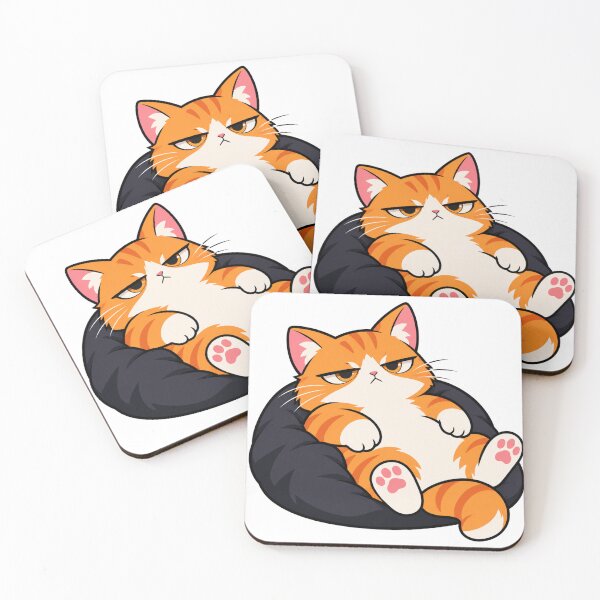Item preview, Grumpy Orange Cat Couch Potato designed and sold by Unknowj.