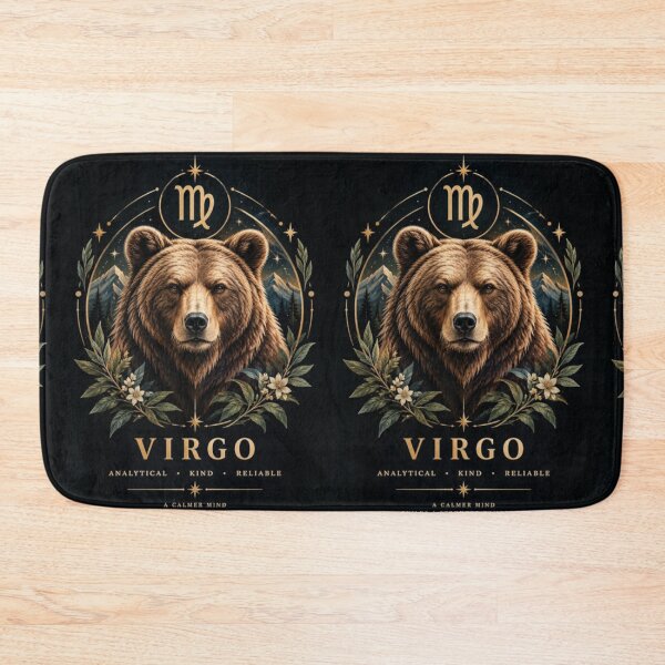 Item preview, Virgo Zodiac Bear Celestial Astrology Art designed and sold by varotti.