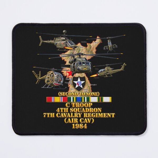 Item preview, Korea Map - 2nd Infantry Div - C Trp, 4th Sqdr, 7th Cav (Air Cav) w AC - SVC - 3D - Transparent designed and sold by Military Insignia Products.