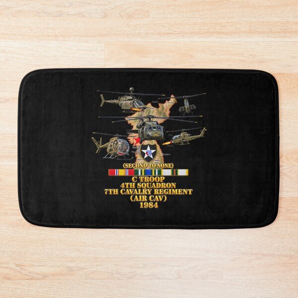 Item preview, Korea Map - 2nd Infantry Div - C Trp, 4th Sqdr, 7th Cav (Air Cav) w AC - SVC - 3D - Transparent designed and sold by Military Insignia Products.