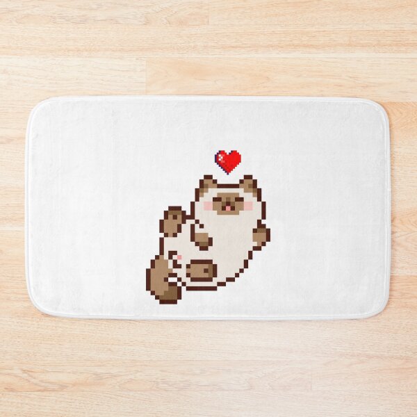 Item preview, Cute Sleeping Kawaii Cat Pixel Art with Heart designed and sold by Andreora.