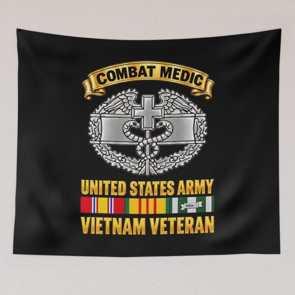 Item preview, Army - Combat Medic - United States Army - Vietnam Veteran with VN SVC - 3D -  Transparent designed and sold by Military Insignia Products.