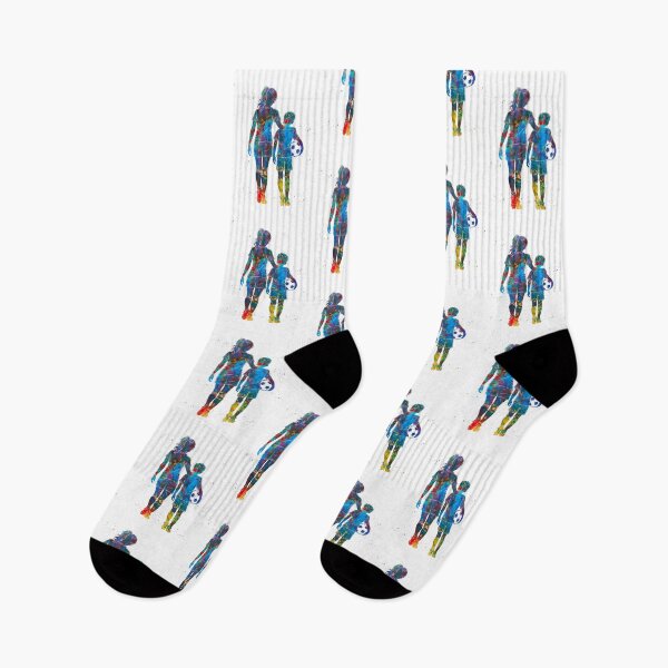 Item preview, Mother and Son Soccer Watercolor Art designed and sold by Liededrom..