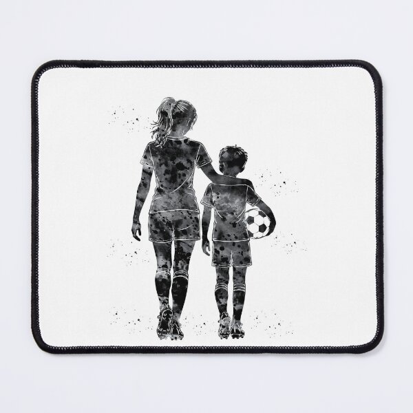 Item preview, Soccer Mom and Son Watercolor Art designed and sold by Liededrom..