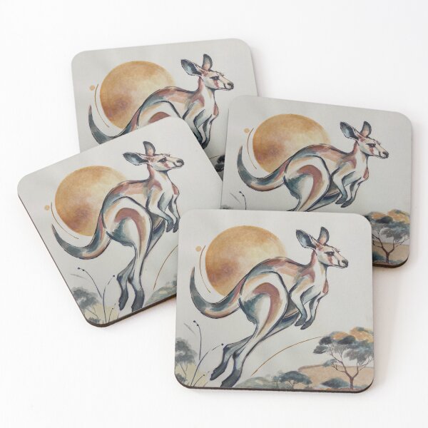 Item preview, Jumping Kangaroo  designed and sold by Painted_by_Riddhi.