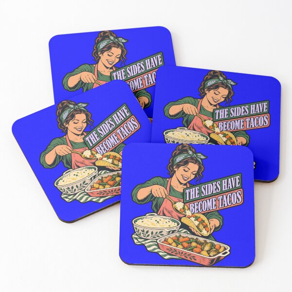 Item preview, The Sides Have Become Tacos Cooking Humor Funny Art Design designed and sold by fantasticdesign.