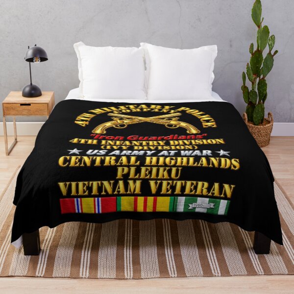 Item preview, 4th Military Police Co, - Iron Guardians - 4th Infantry Div - Vietnam Veteran w VN Service - 3D - transparent designed and sold by Military Insignia Products.