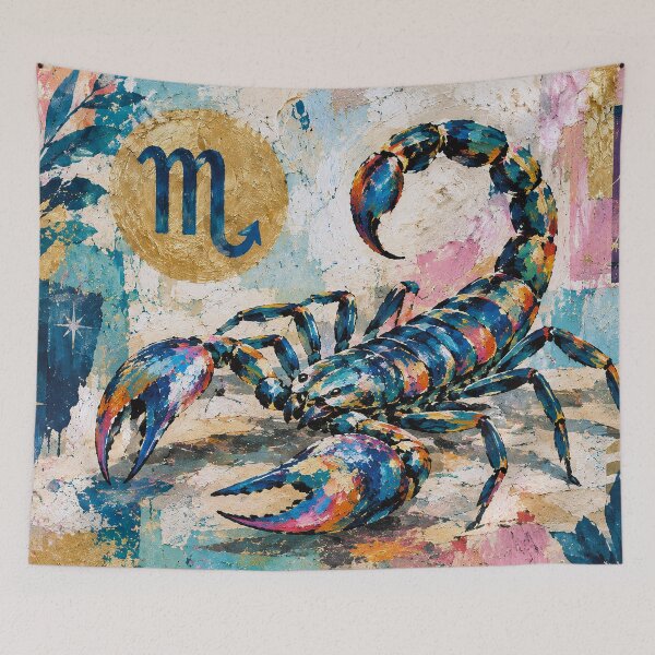 Item preview, Scorpio Zodiac Sign Painting – Celestial Water Sign designed and sold by GalleryKauffeld.