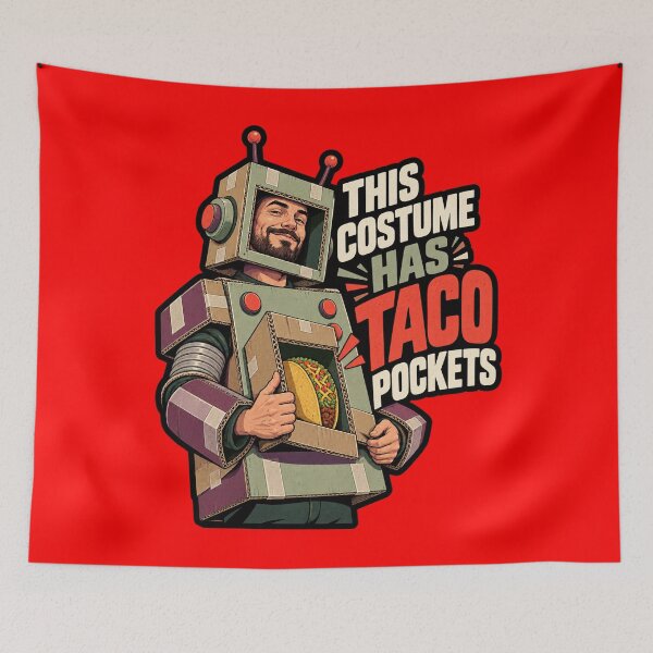 Item preview, This Costume Has Taco Pockets Robot Funny Halloween Art Design designed and sold by fantasticdesign.