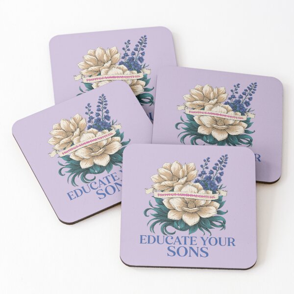 Item preview, Protect Your Daughters Educate Your Sons – Floral Message designed and sold by Endless7Art.