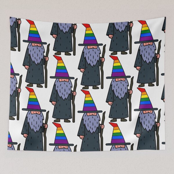 Item preview, LGBTQ Pride Wizard – Kawaii Halloween Magic Mage Illustration designed and sold by Cannaxes Studio.