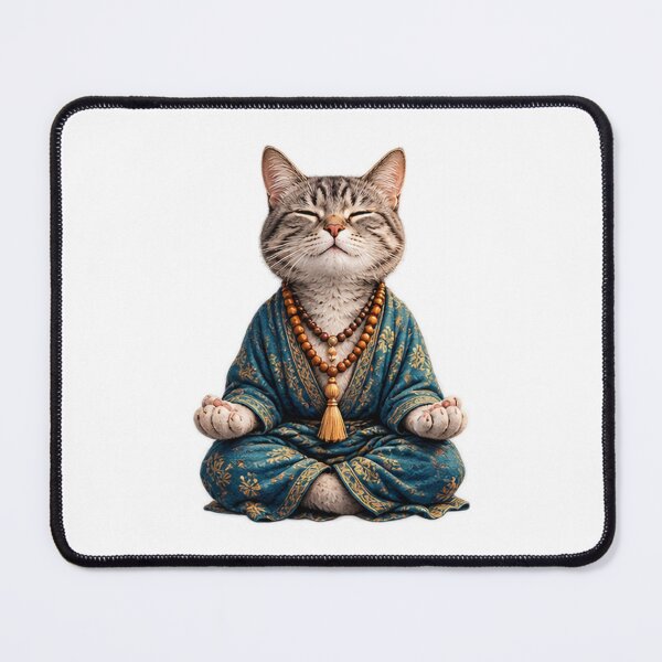 Item preview, Self Love cat Meditation retro Design designed and sold by Zen & Whiskers.