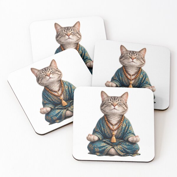 Item preview, Self Love cat Meditation retro Design designed and sold by Zen & Whiskers.