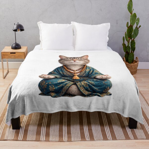Artikelvorschau, Self Love cat Meditation retro Design entworfen und verkauft von Zen & Whiskers.