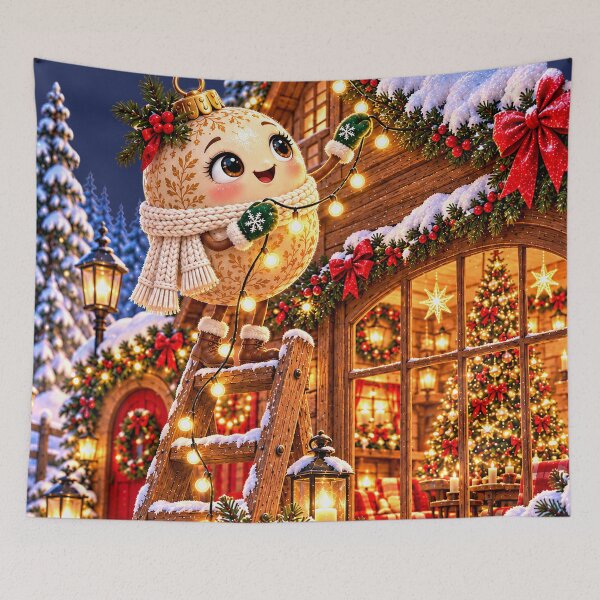 Item preview, Cream Christmas Bauble - Lighting Up a Winter Wonderland designed and sold by DoreenGehrkeArt.