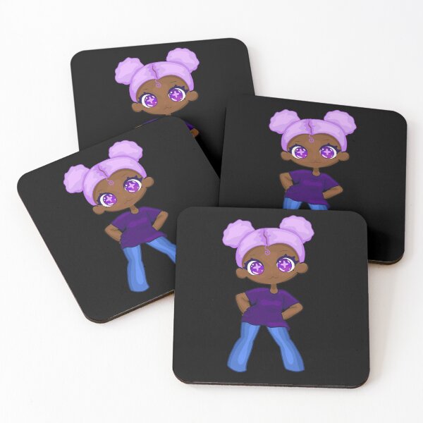 Item preview, Cute Chibi Girl, Pink hair, Black Girl, Cute designed and sold by BambinoBunnyyy.