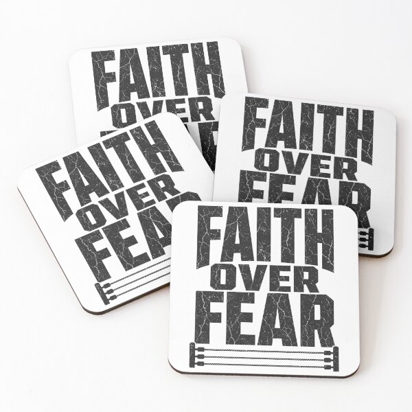 Item preview, Faith Over Fear Boxing Ring Distressed Christian Tee designed and sold by RickyHN7.