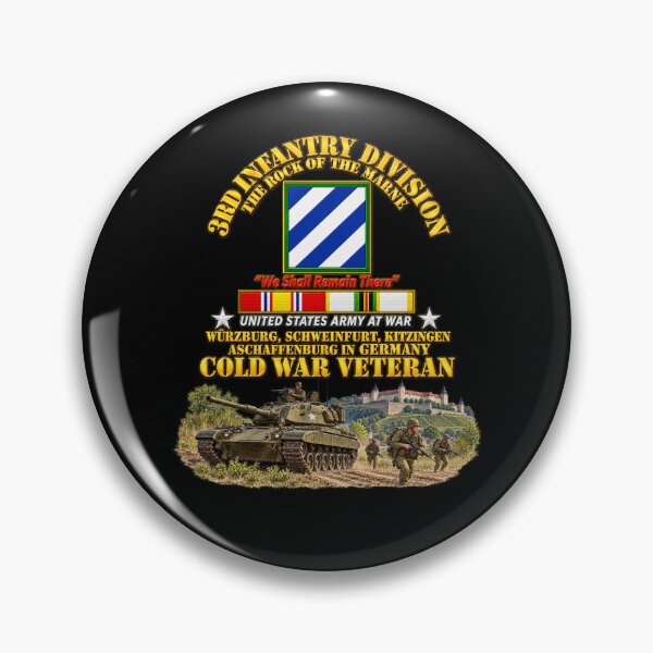 Item preview, 3rd ID - Germany w Cold War SVC - with Scene - 3D - Transparent designed and sold by Military Insignia Products.