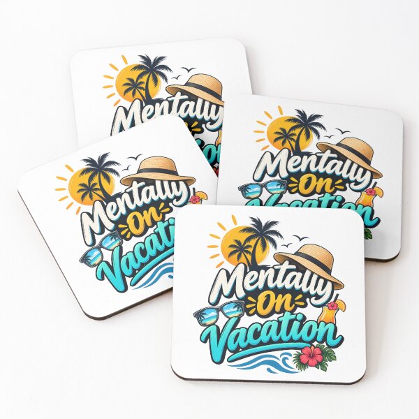 Item preview, Mentally On Vacation Tropical Summer Vibes Funny Travel Design designed and sold by OB-Store.