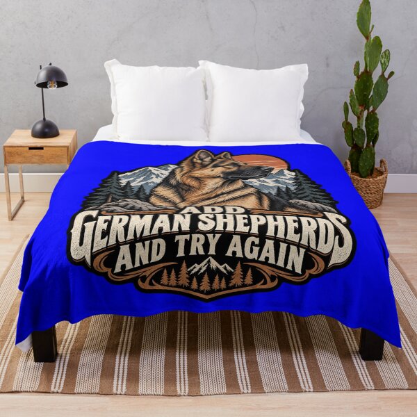 Item preview, Add German Shepherds and Try Again Dog Lover Quote Art Design designed and sold by fantasticdesign.