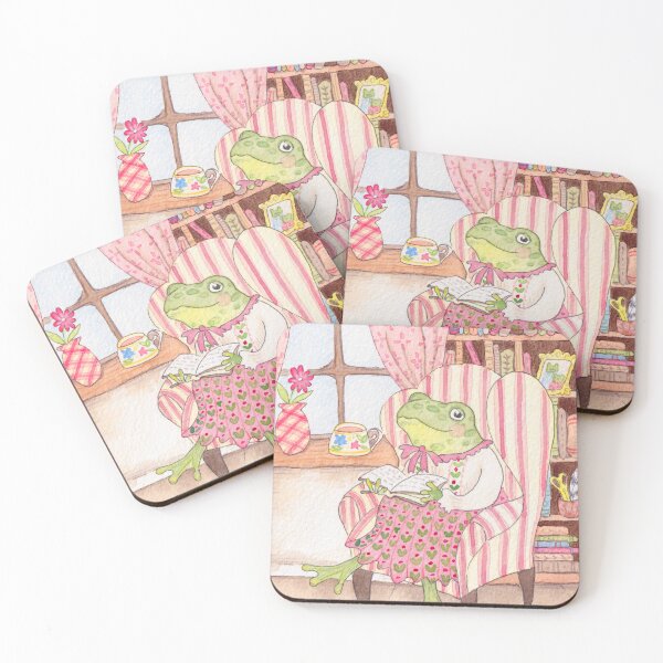 Item preview, Frog Tales - frog reading a book designed and sold by Carrot Faery Art.