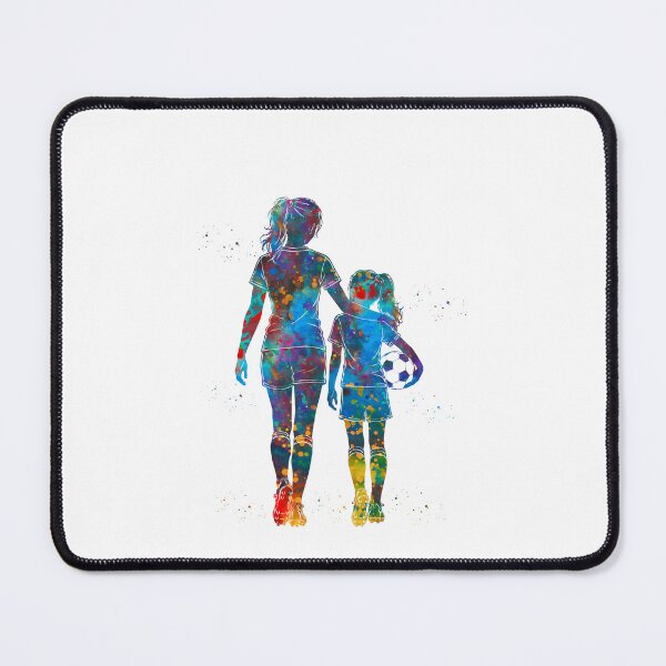 Item preview, Soccer Mom and Daughter Watercolor Art designed and sold by Liededrom..