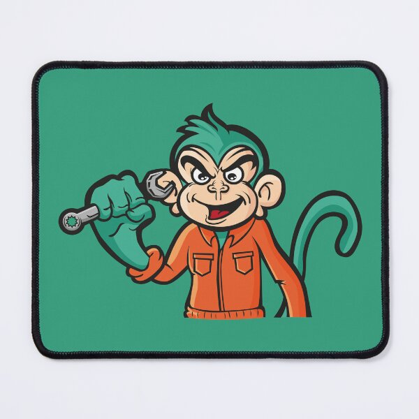 Item preview, Mechanical Monkey – Cybernetic Robot Ape Sci-Fi Mascot designed and sold by MerlinWear.