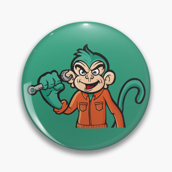 Item preview, Mechanical Monkey – Cybernetic Robot Ape Sci-Fi Mascot designed and sold by MerlinWear.