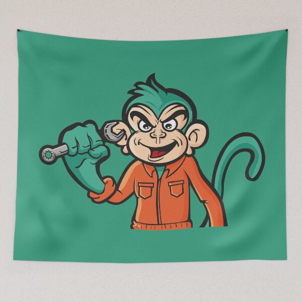 Item preview, Mechanical Monkey – Cybernetic Robot Ape Sci-Fi Mascot designed and sold by MerlinWear.