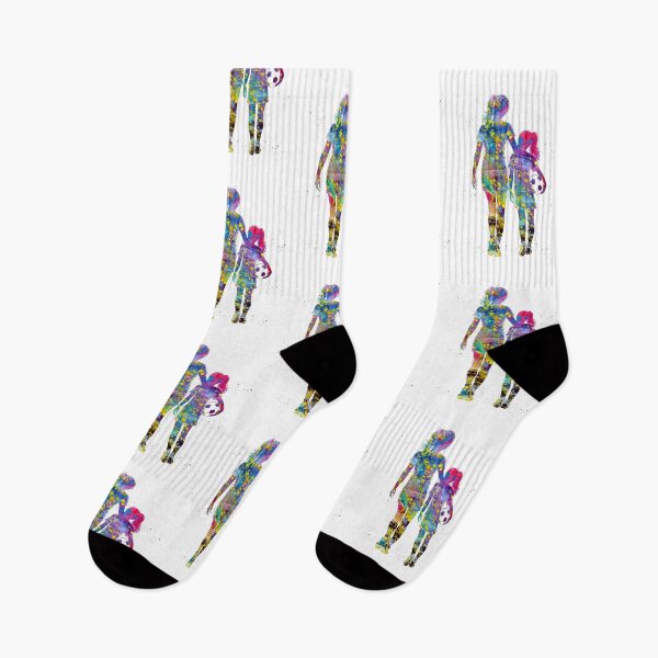 Item preview, Mother and Daughter Soccer Watercolor Art designed and sold by Liededrom..