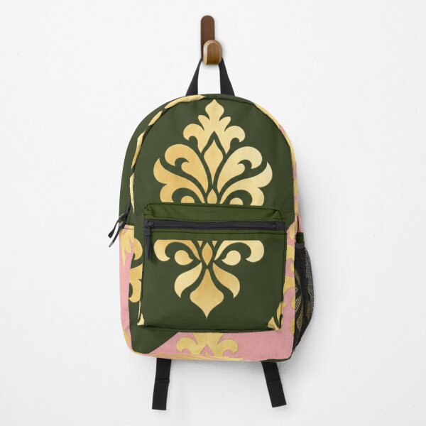 Item preview, Dusk Hunter Green, Pink & Gold Damask designed and sold by DesignsByPrnces.
