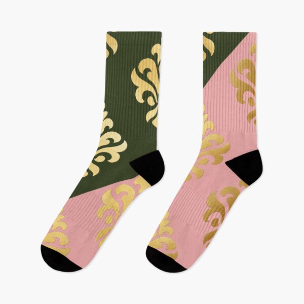 Item preview, Dusk Hunter Green, Pink & Gold Damask designed and sold by DesignsByPrnces.