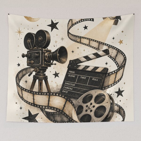 Item preview, Vintage Cinema Film Reel Art  Classic Movie Making Aesthetic designed and sold by EatPrayLive.