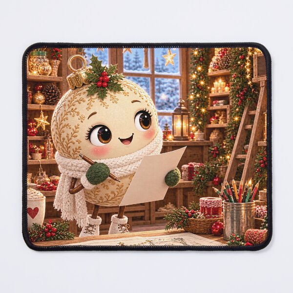 Item preview, Cream Christmas Bauble - Planning the Perfect Christmas Lights designed and sold by DoreenGehrkeArt.